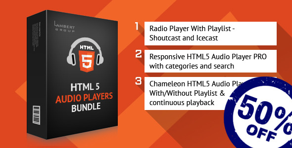 HTML5 Responsive Audio Players Bundle - CodeCanyon Item for Sale