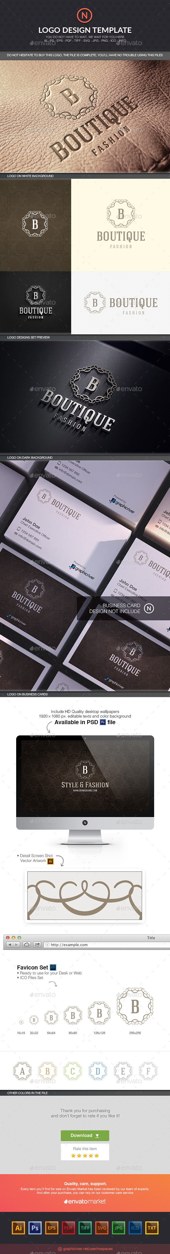 Boutique Fashion - Crests Logo Templates