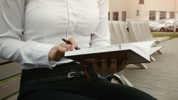 Businesswoman Working With Documents