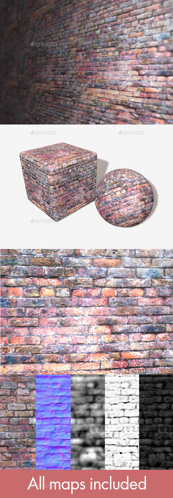 Old Purple Bricks - 3Docean 10797141