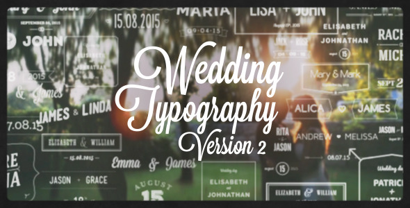 Wedding Typography Titles - VideoHive 10707977