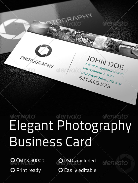 Elegant Photography Business Card - Industry Specific Business Cards