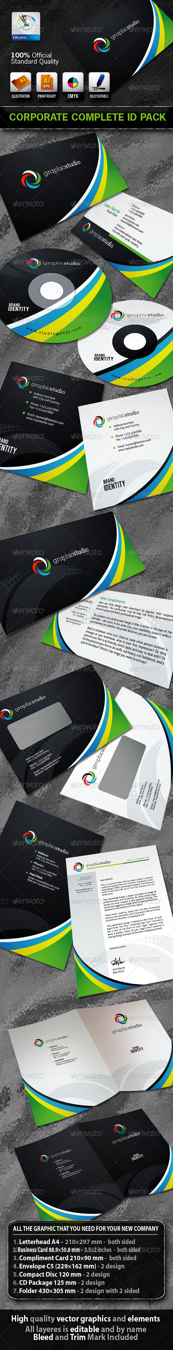 GraphicStudio Business Corporate ID Pack + Logo - Stationery Print Templates