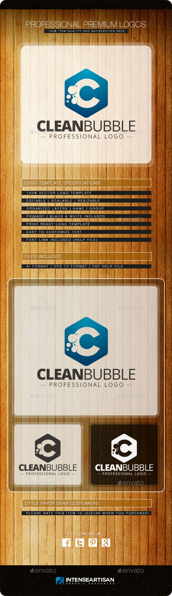 Clean Bubble Logo Template - Letters Logo Templates