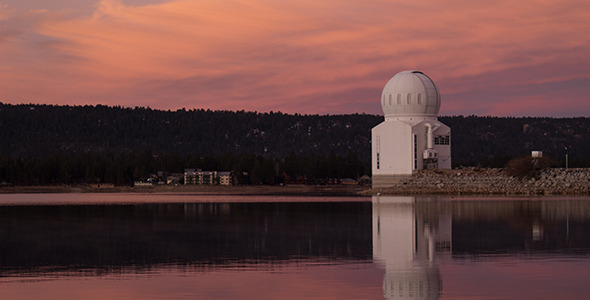 Sunrise Reveals Solar Observatory on a Lake
