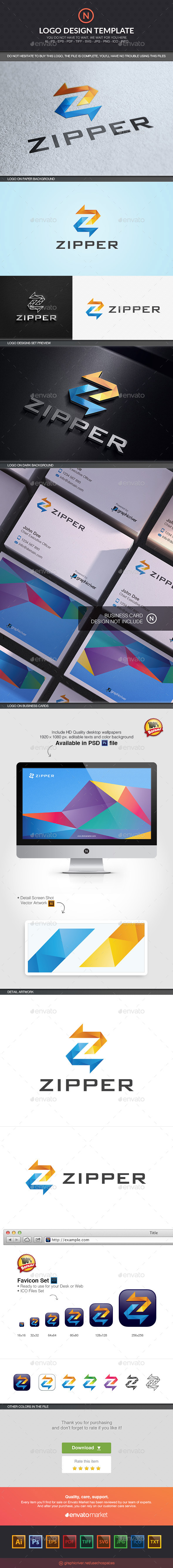 Zipper - Letters Logo Templates