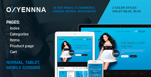 OXUENNNA - PSD e-commerce template - Shopping Retail