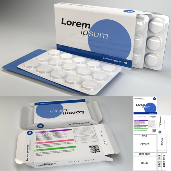 Medicine Pill Packet - 3Docean 10808477