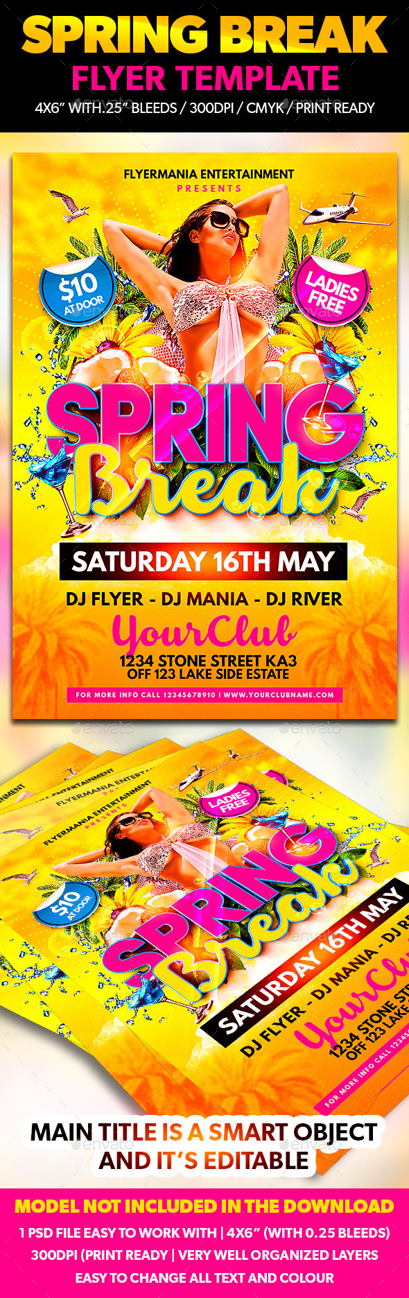 Spring Break Flyer Template