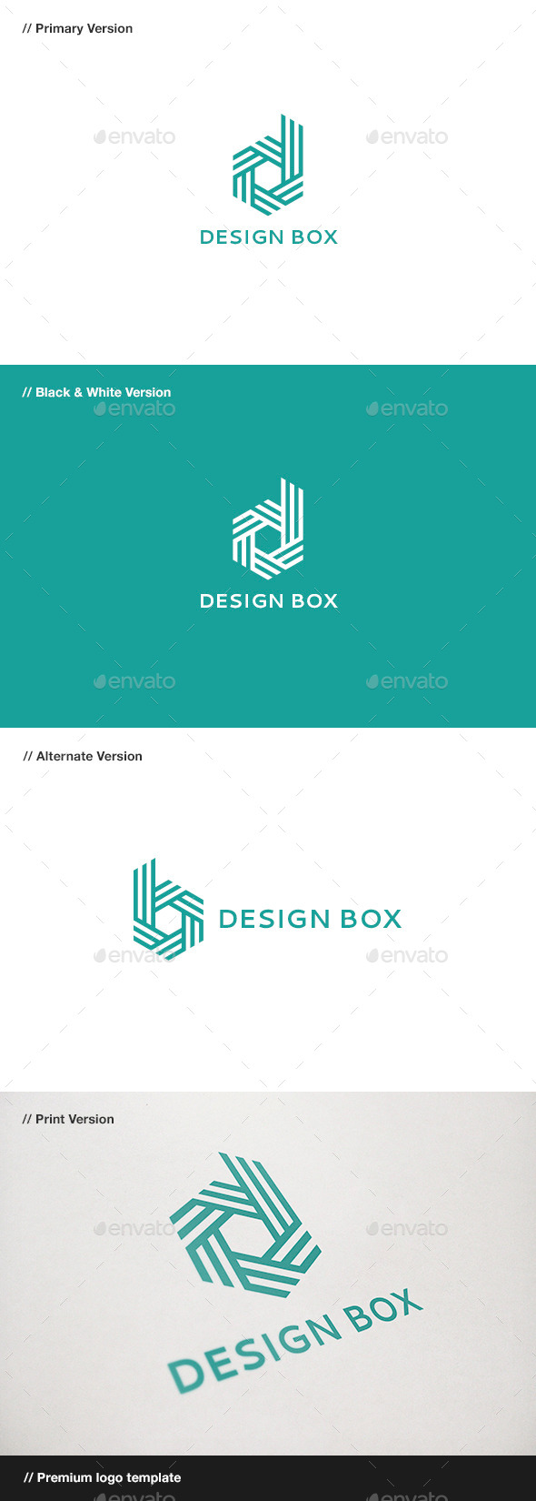 Design Box - Letter D & B Logo by domibit | GraphicRiver