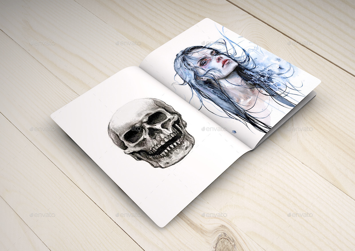 Download Notebook Mock-Up | Sketch Book Mock-Up | Artist by Mock-Up ...