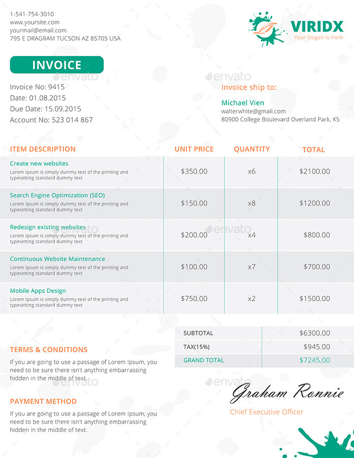 Invoice Bundle Template | Volume 2, Print Templates | GraphicRiver