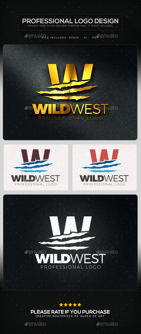 Wild West Logo Template by Queen_Of_Art | GraphicRiver