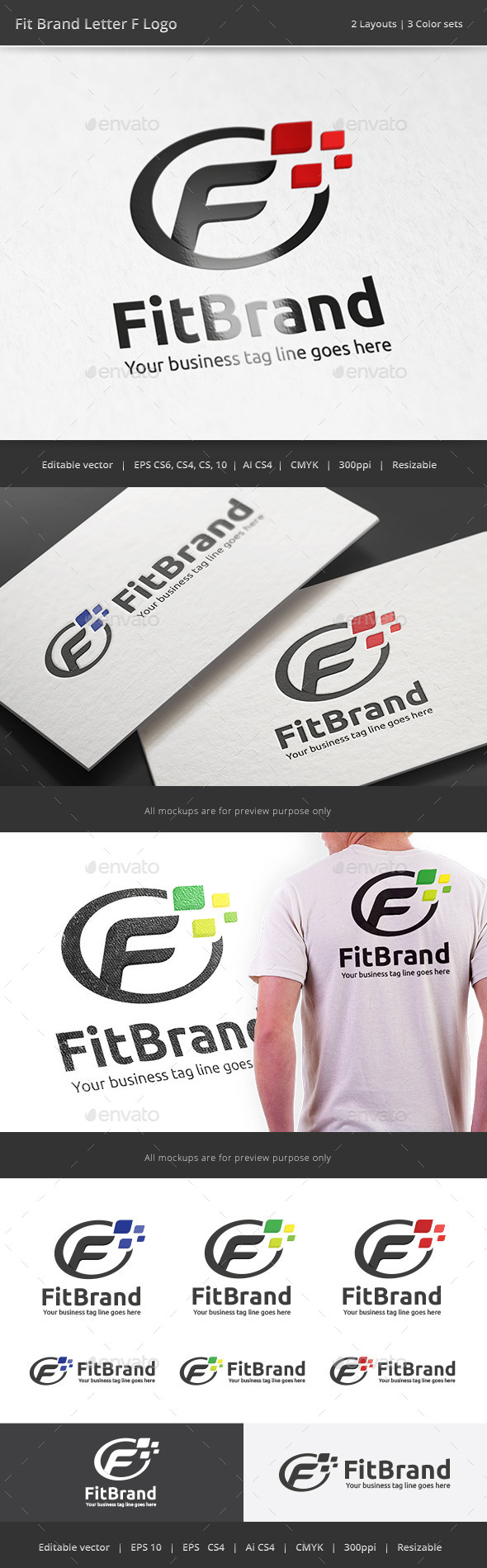 Fit Brand Letter F Logo