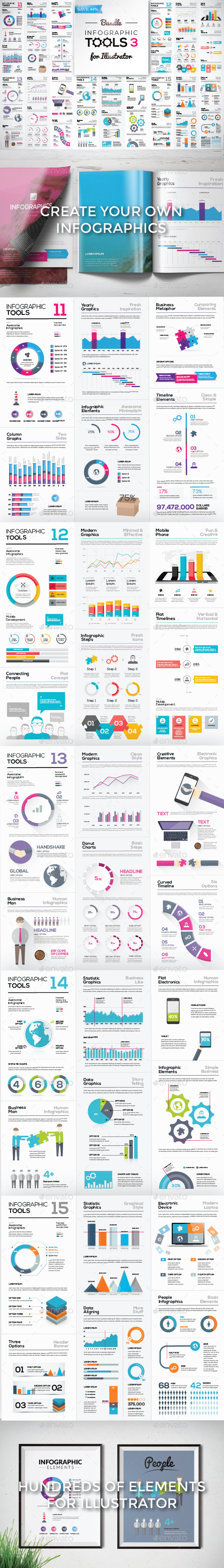 Big Collection of Modern Infographic Elements - Infographics
