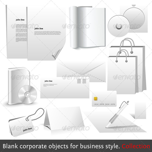 Blank corporate objects for business style - Concepts Business