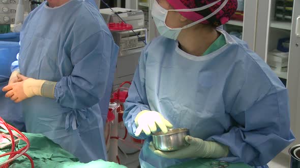 Nurse At Work In The Operating Room