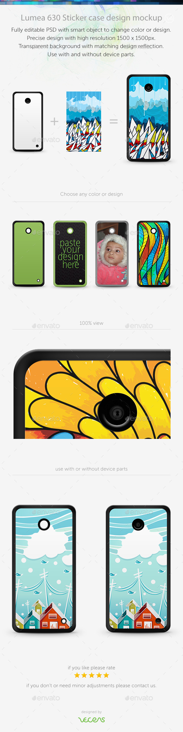 Lumea 630 Sticker Case Design Mockup