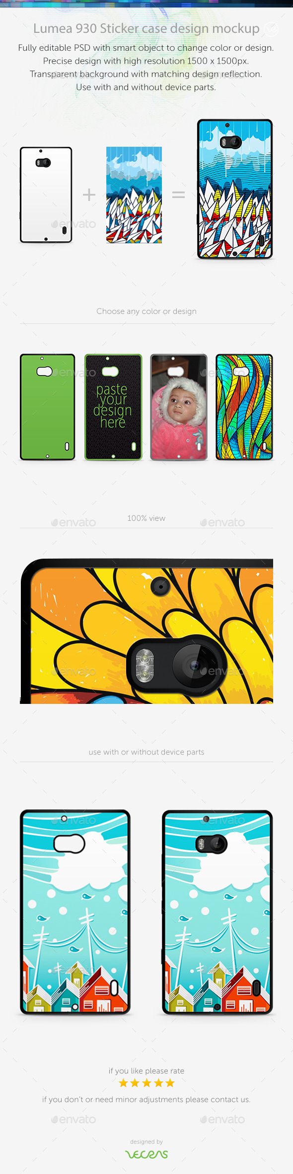 Lumea 930 Sticker Case Design Mockup