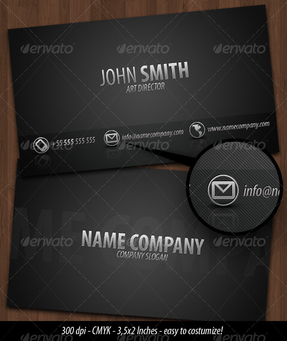 Business Card Dark Metal - Creative Business Cards