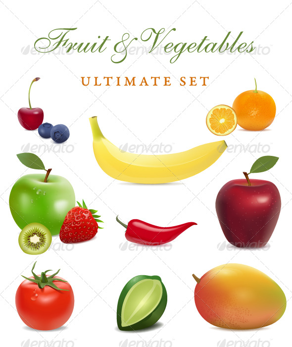 fruit and vegetables - Food Objects