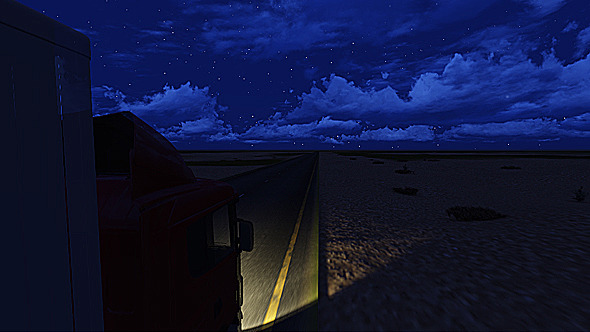 Night Driving Truck