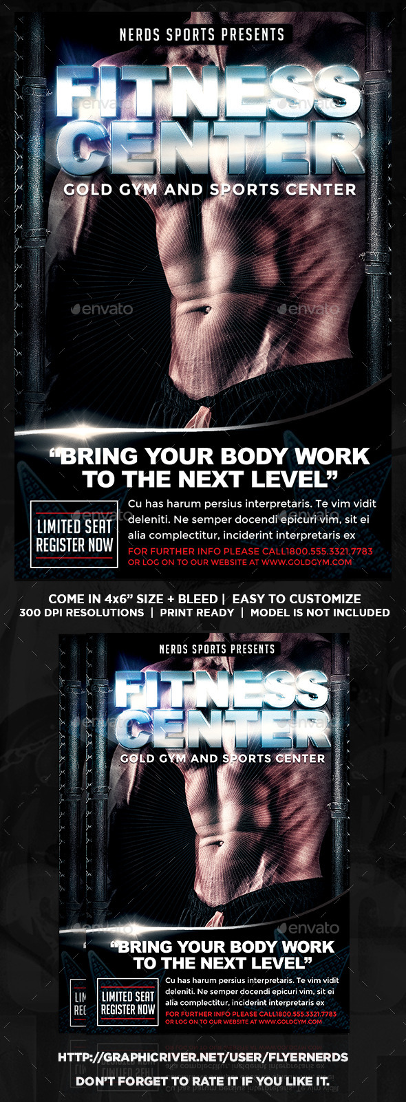 Gym and Fitness Sports Flyer