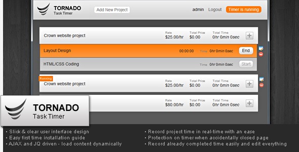 TORNADO Task Timer