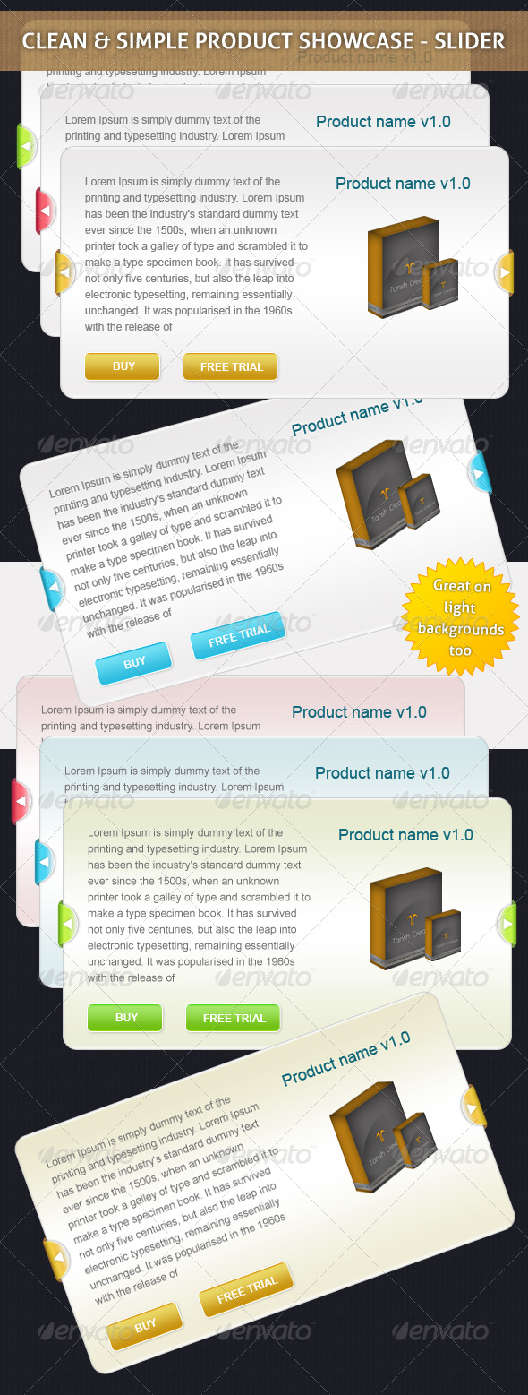 Simple and Clean Product Showcase – Slider - Web Elements
