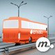 Public Bus on the Highway Back View - VideoHive Item for Sale