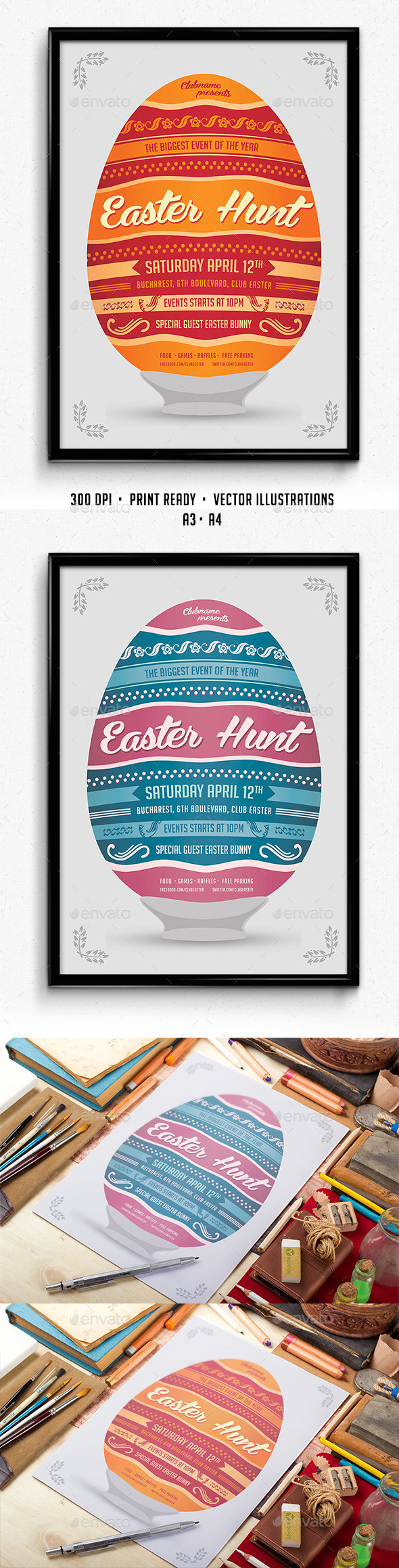 Easter Hunt Poster - Events Flyers