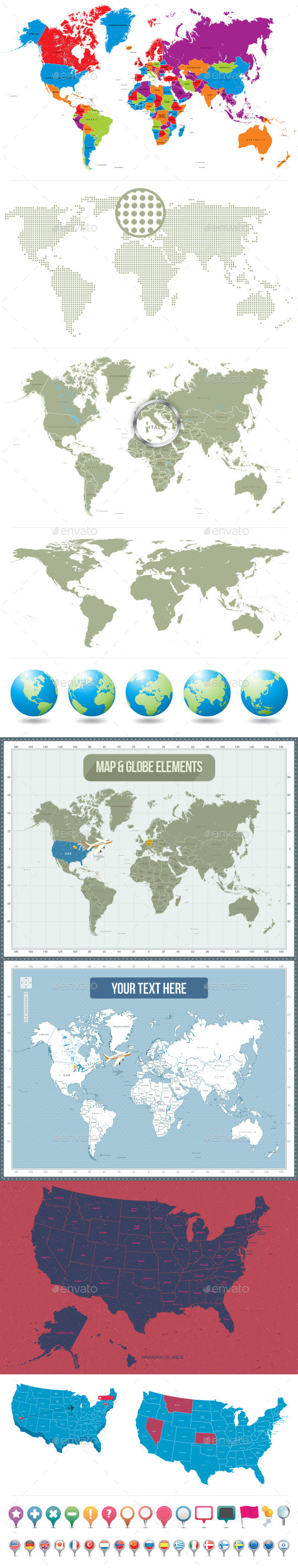World Maps & Globes - Miscellaneous Conceptual