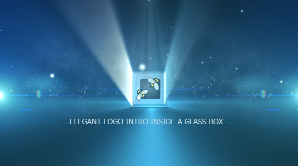 Elegant Logo Intro Inside A glass Box