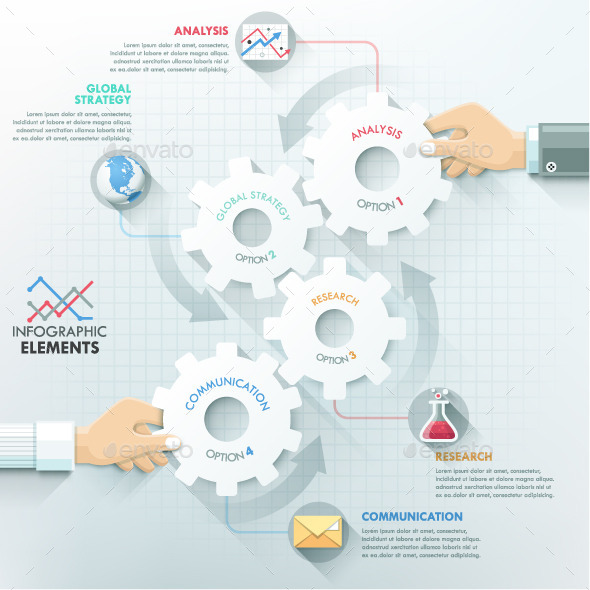 Business Hands Teamwork Infographics