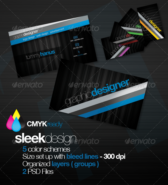 Sleek Design Business Card - Creative Business Cards