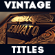 Vintage Title Package - VideoHive Item for Sale