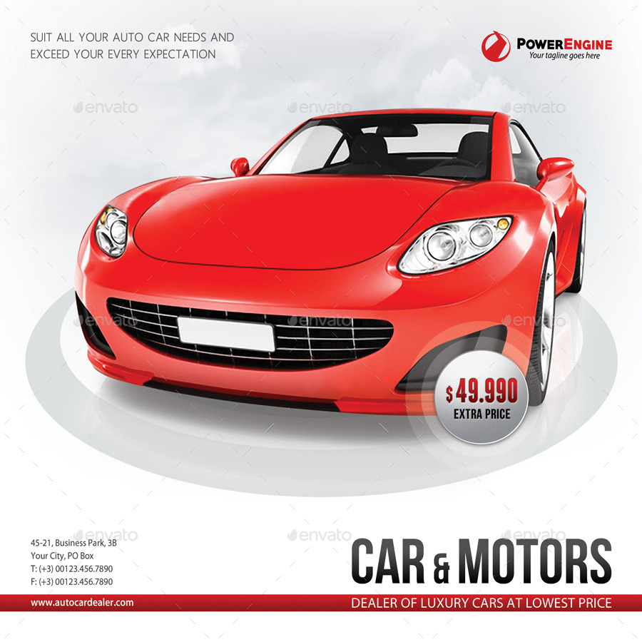 Automotive Car Sale Rental Bifold Brochure 01, Print Templates ...