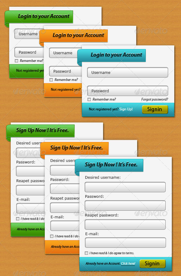 Clean Login Box - Forms Web Elements