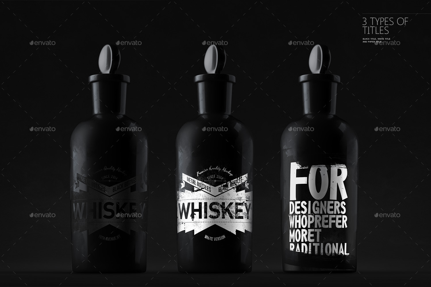 Download Black Bottle Mockup By Mikhailvasilev Graphicriver