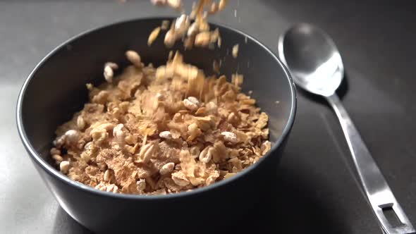 Pouring Cereal Flakes And Milk (8 Of 8)