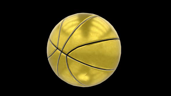 Gold Basketball Ball Alpha Loop