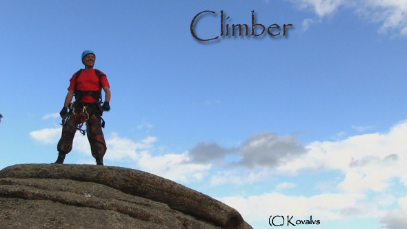 Climber On The Cliff