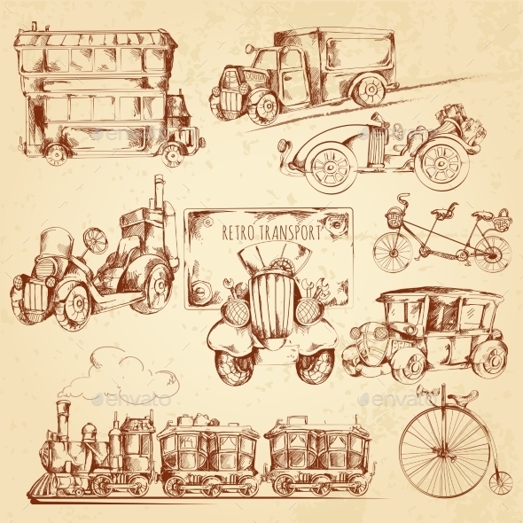 Vintage Transport Sketch