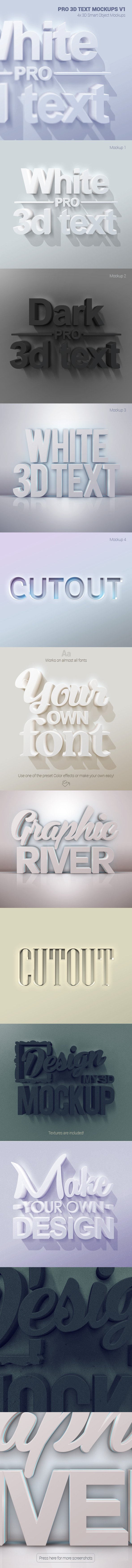 Pro 3D Text Mockups V1