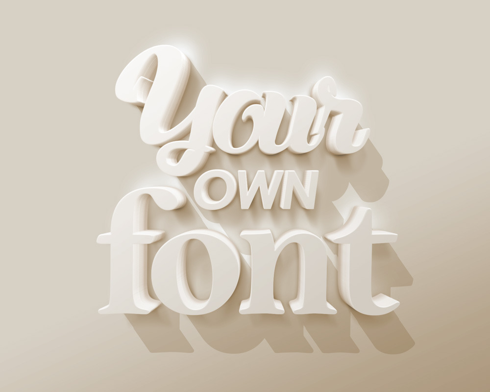 3d fonts mockup Text V1  designercow GraphicRiver  Pro Mockups by 3D