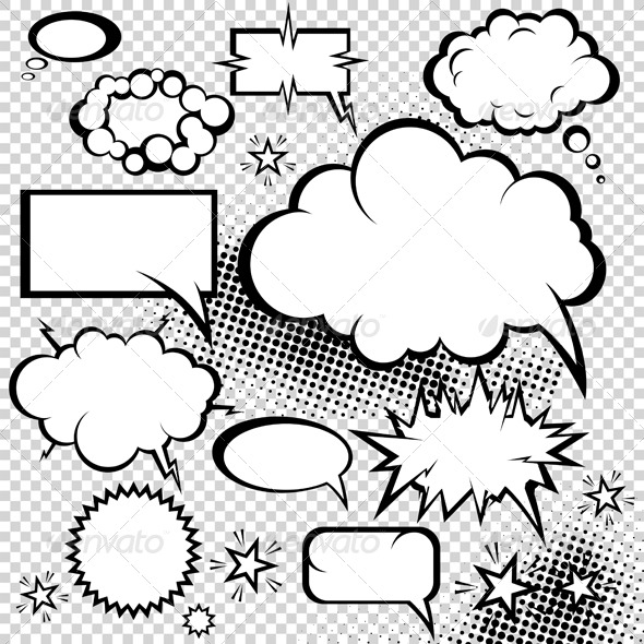 Comic bubbles collection - Decorative Symbols Decorative