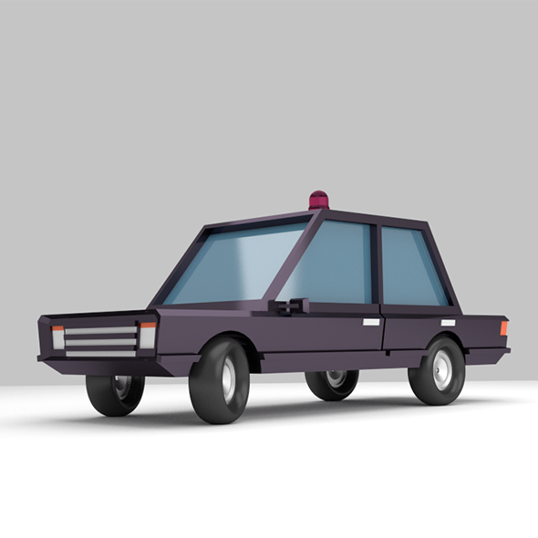 Rigged Cartoon Car - 3Docean 10913896