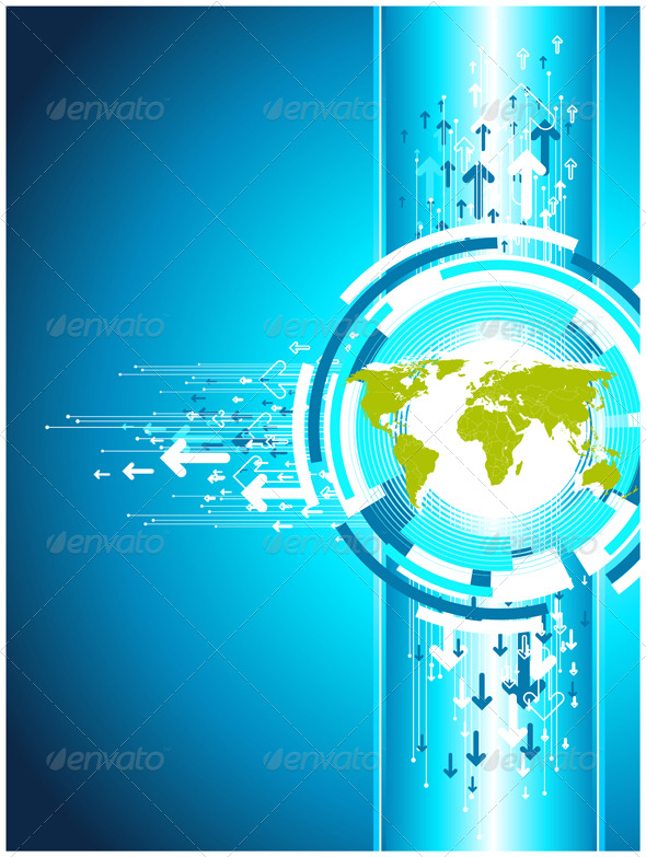 Map illustration for business site. Vertical green - Backgrounds Business