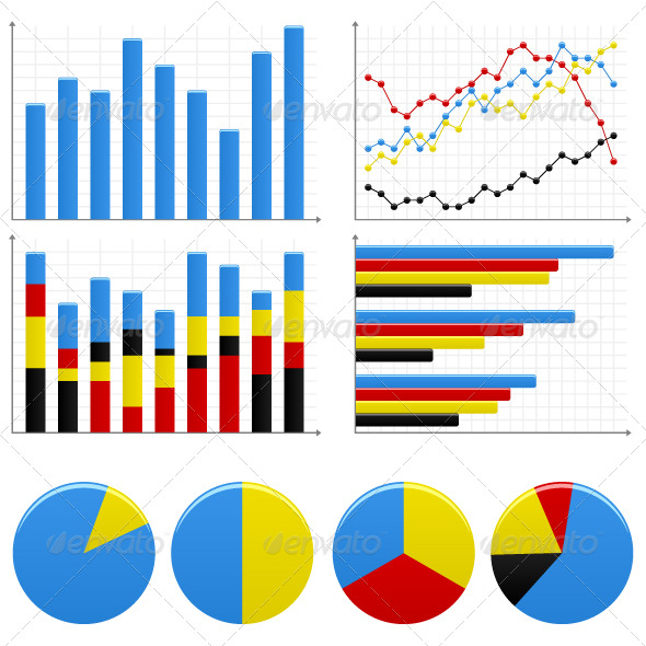 Bar Pie Graph Chart - Web Elements