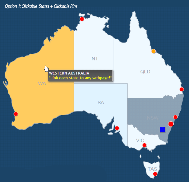 Interactive Map of Australia - HTML5 by Art101 | CodeCanyon
